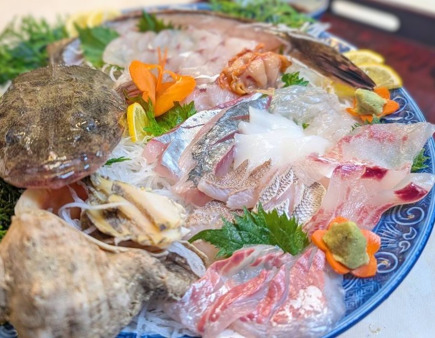 牛窓産コチの姿造り